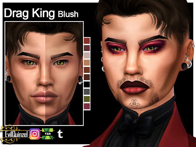 Sims 4 Drag King Blush by EvilQuinzel at TSR
