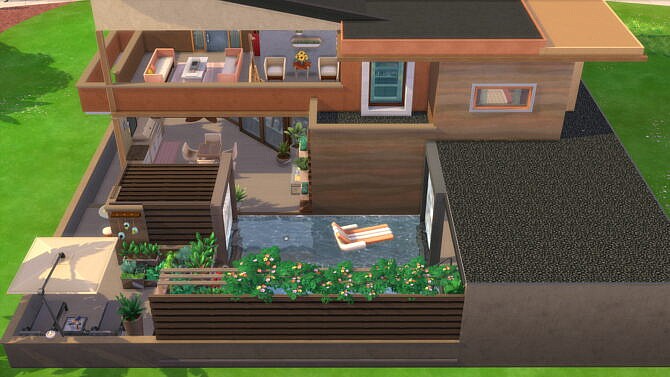 Sims 4 Atrium Living Luxury Modern by Brand at Mod The Sims 4