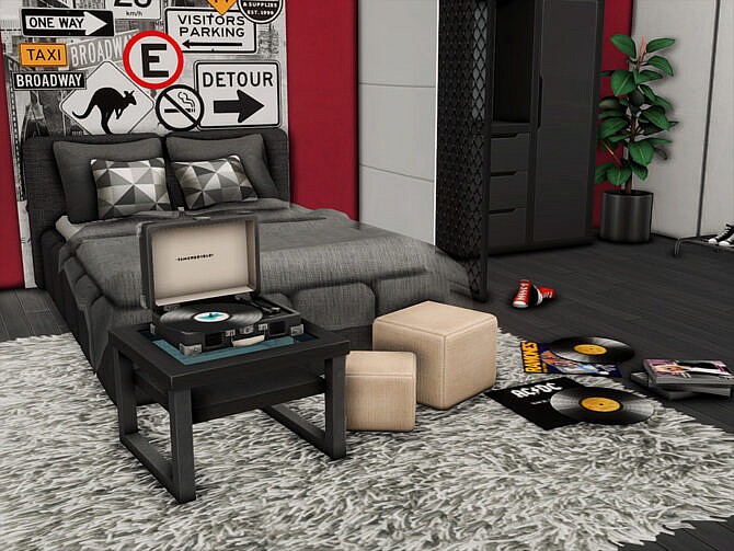 Sims 4 Crimson Bedroom by xogerardine at TSR