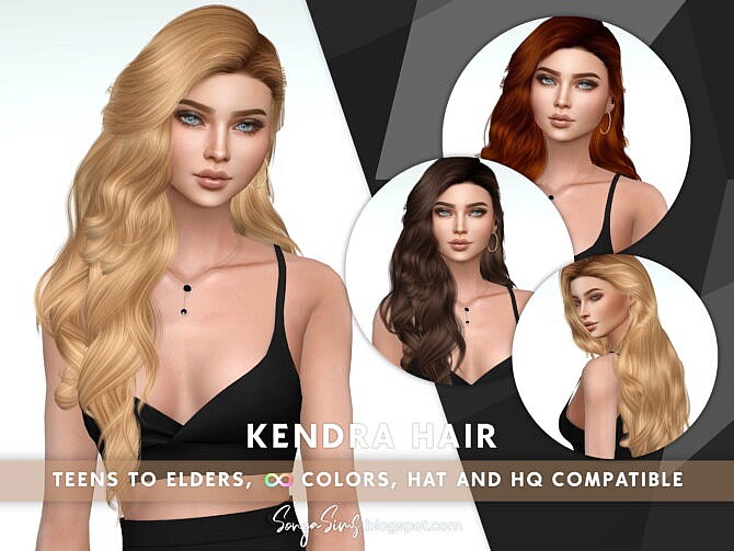 Sims 4 Kendra Hair at Sonya Sims