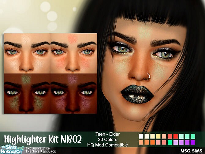 Sims 4 Highlighter Kit NB02 at MSQ SIMS