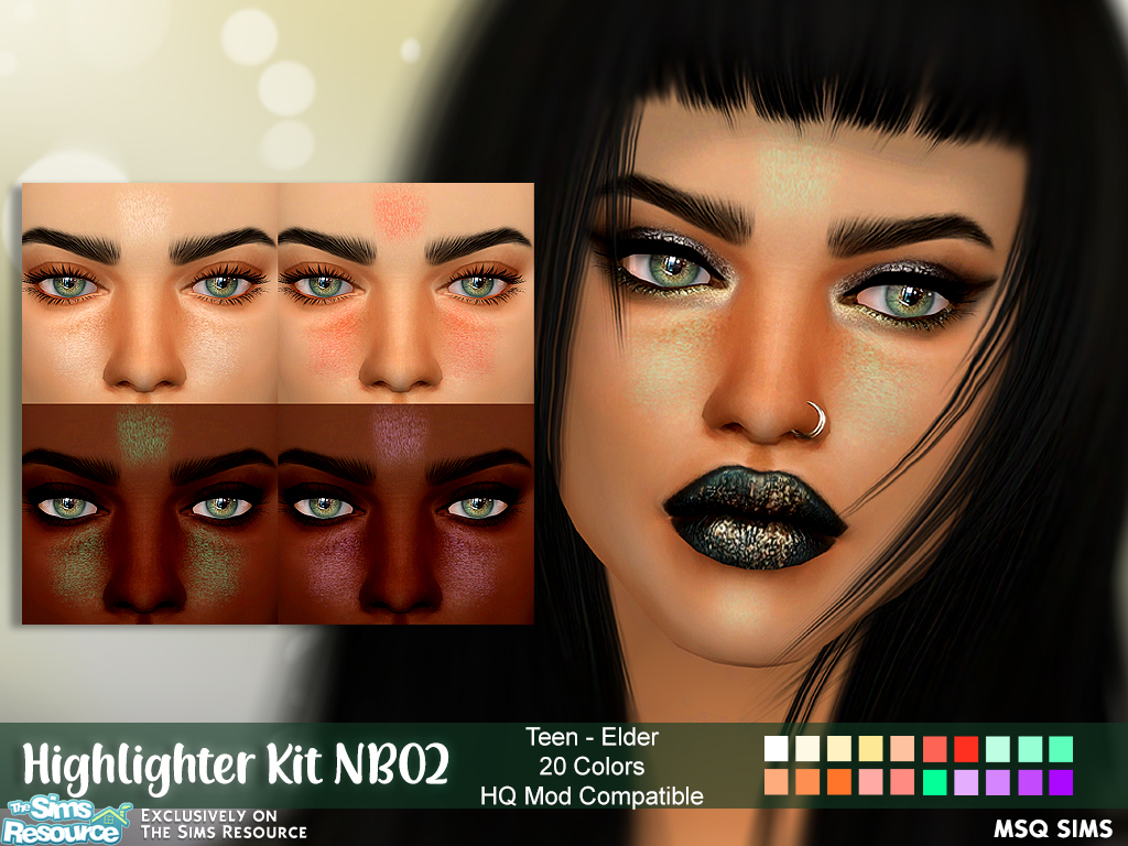 Highlighter Kit NB02 at MSQ SIMS » Sims 4 Updates