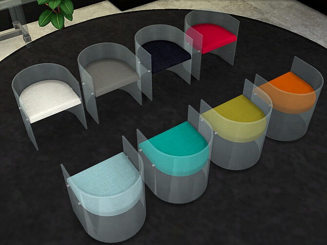 Sims 4 Acrylic Dining Chair by TyrAVB at TSR