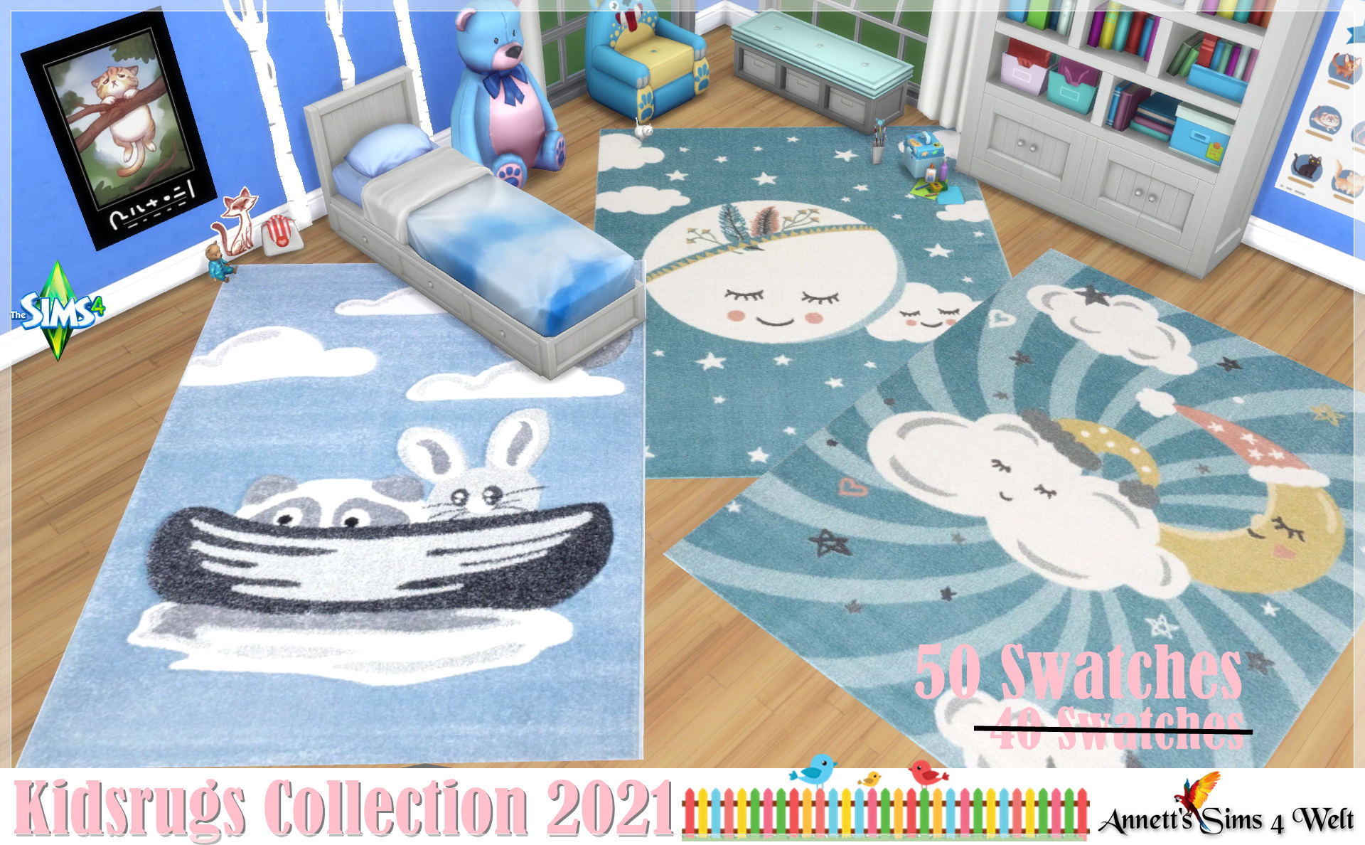 Sims 4 Baby Rug Kids Rugs Collection 2021 at Annett’s Sims 4 Welt » Sims 4 Updates
