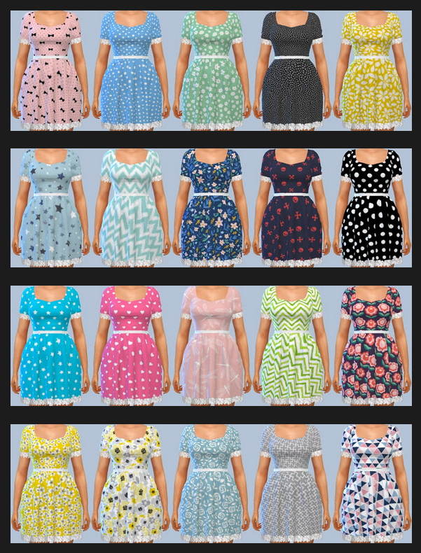 Sims 4 Astya96 Dresses Recolors at Annett’s Sims 4 Welt