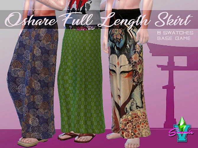 Sims 4 Oshare Full Skirt by SimmieV at TSR