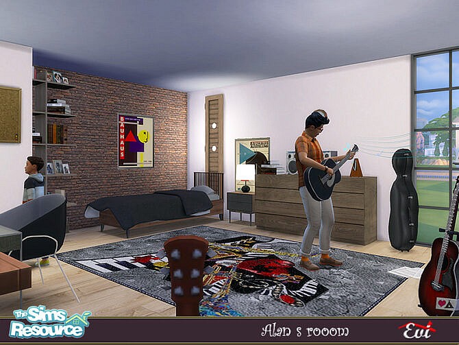 Sims 4 Alans Room by evi at TSR