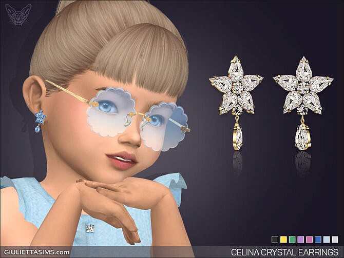 Sims 4 Celina Earrings For Toddlers at Giulietta