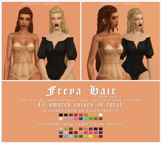 Freya Half-braided Long Hair