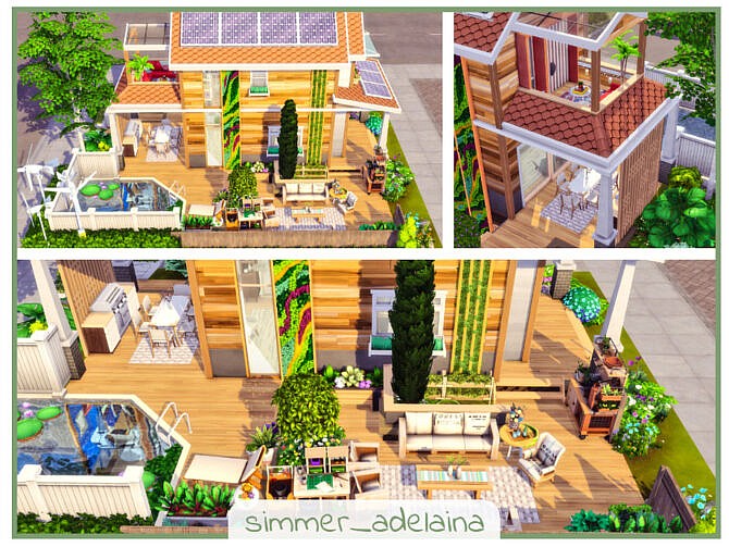 Sims 4 Small Modern Teen House by simmer adelaina at TSR