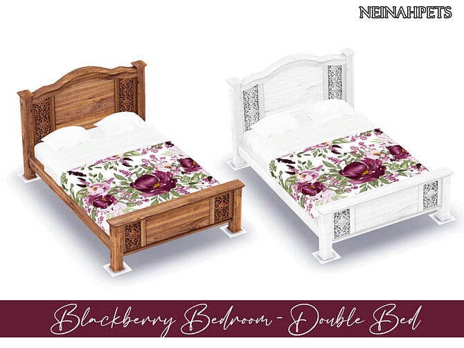 Sims 4 Blackberry Bedroom by neinahpets at TSR