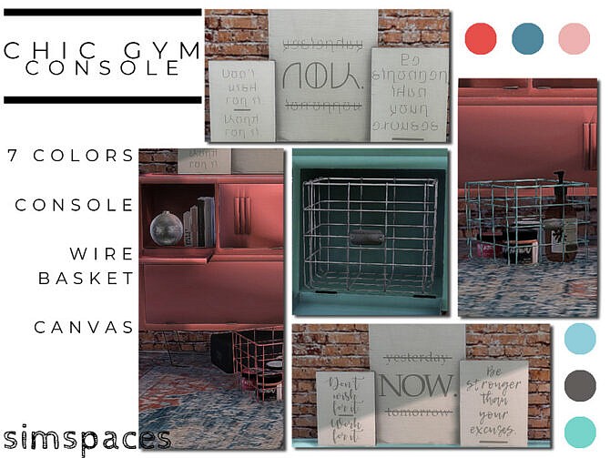 Sims 4 Chic Gym Console set by simspaces at TSR