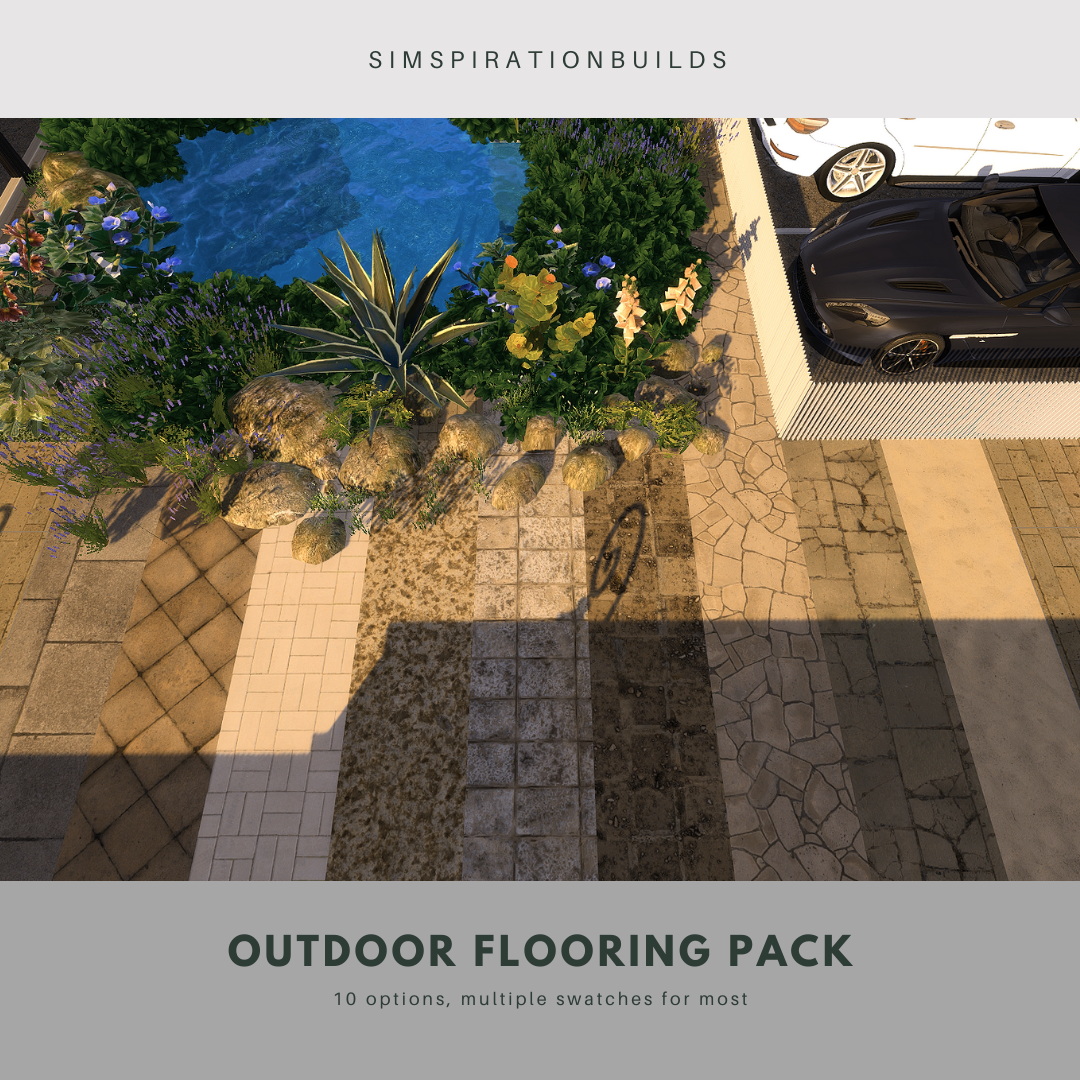 Outdoor flooring pack at Simspiration Builds » Sims 4 Updates
