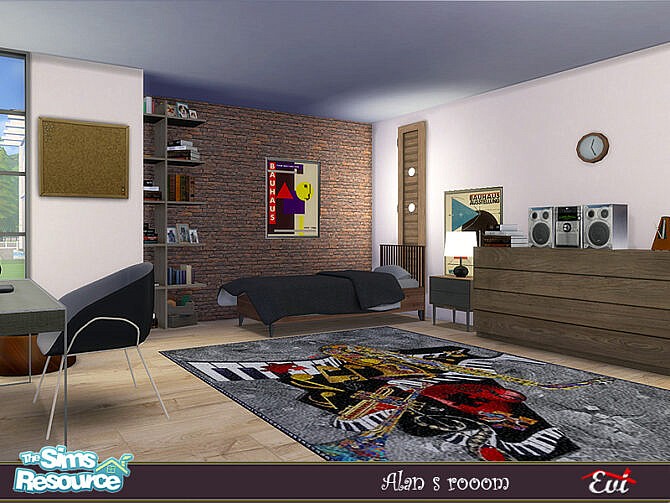 Sims 4 Alans Room by evi at TSR