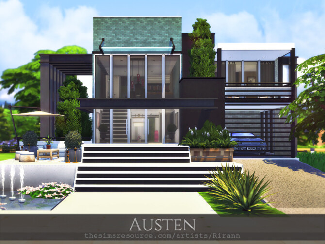 Sims 4 Austen house by Rirann at TSR