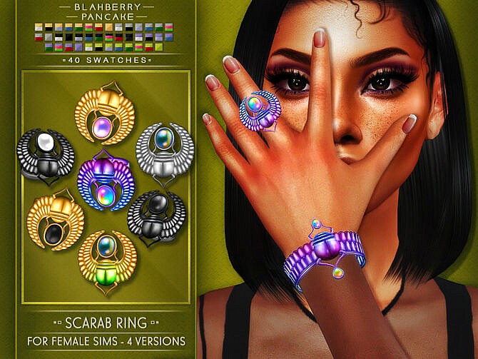 Sims 4 Scarab Jewelry Set at Blahberry Pancake