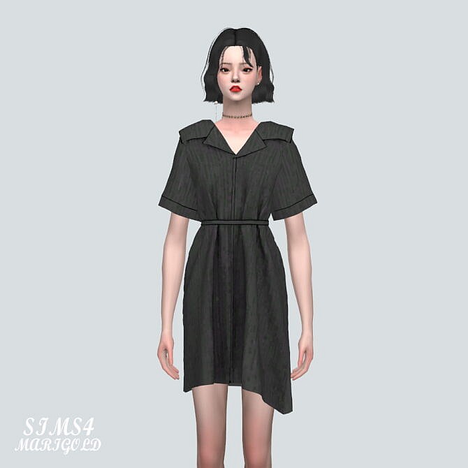 Sims 4 Shirts Mini Dress P0 at Marigold