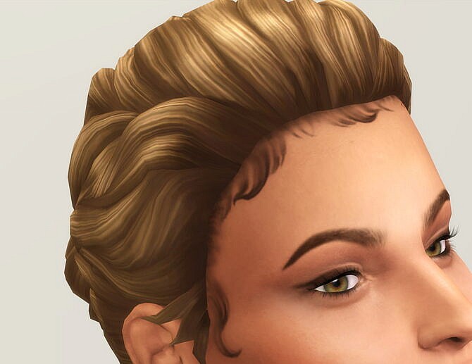 Sims 4 Runway Hair 1 Bun at Rusty Nail