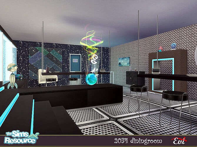 Sims 4 2034 Dining room by evi at TSR