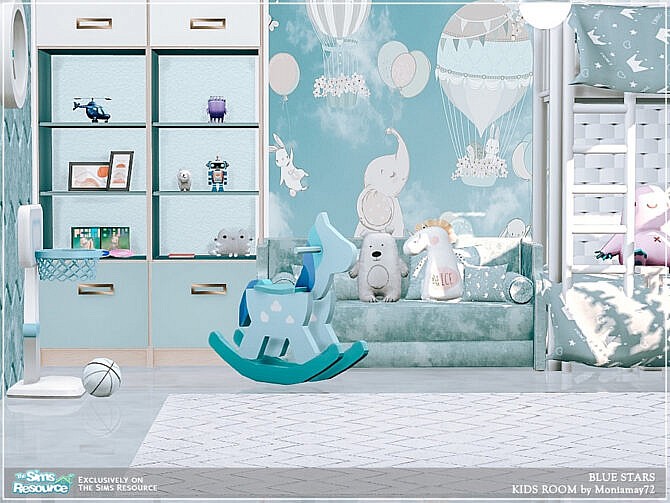 Sims 4 Blue Stars Kids Room by Moniamay72 at TSR