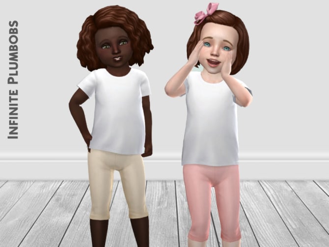 Sims 4 IP Toddler Short Leggings by InfinitePlumbobs at TSR