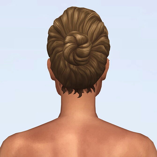 Sims 4 Runway Hair 1 Bun at Rusty Nail