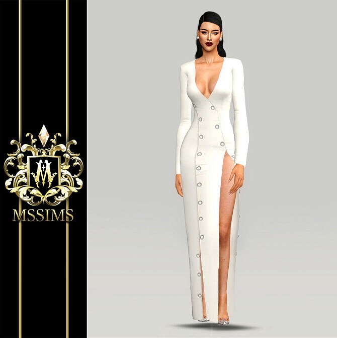 Sims 4 FALL 2018 COUTURE DRESS at MSSIMS