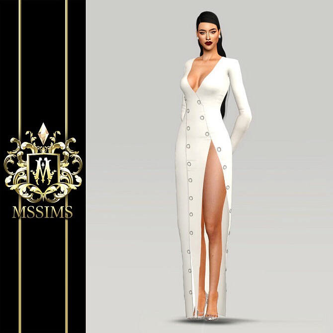 Sims 4 FALL 2018 COUTURE DRESS at MSSIMS