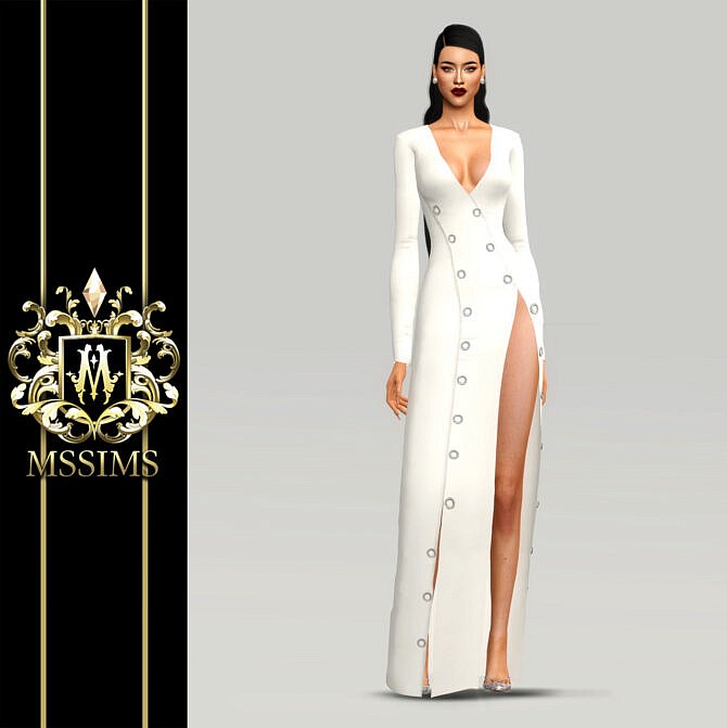 Sims 4 FALL 2018 COUTURE DRESS at MSSIMS