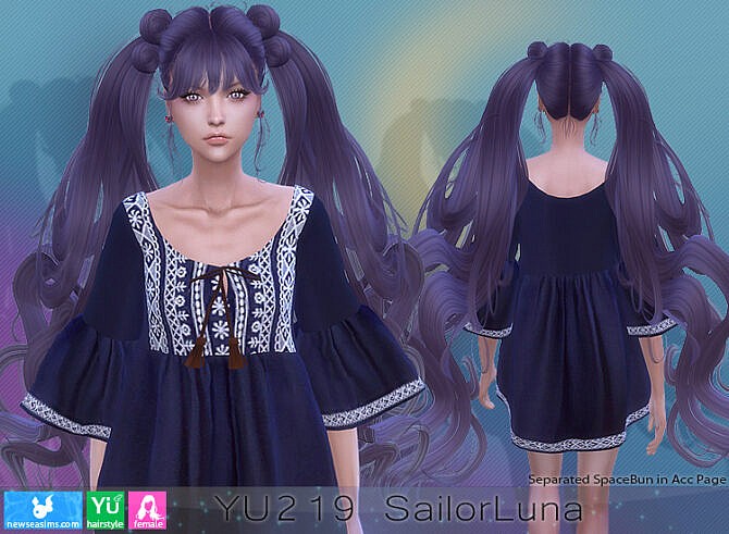 Sims 4 YU219 SailorLuna hair at Newsea Sims 4