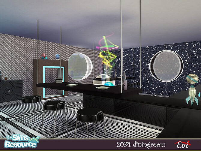 Sims 4 2034 Dining room by evi at TSR