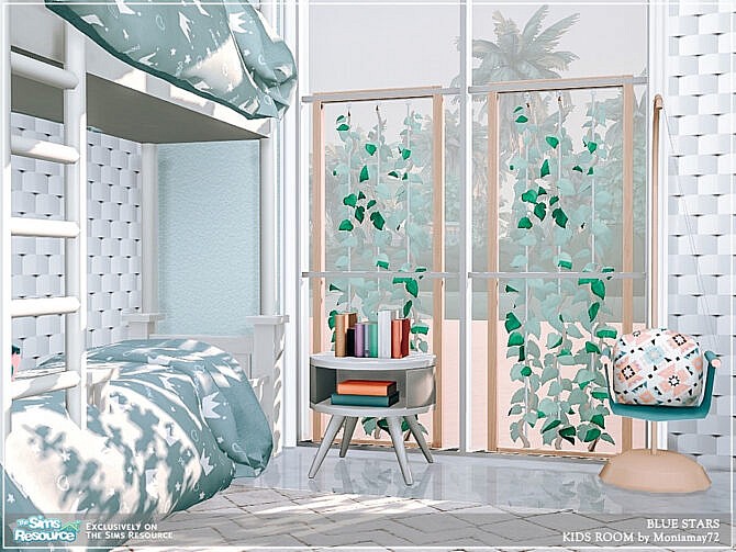 Sims 4 Blue Stars Kids Room by Moniamay72 at TSR