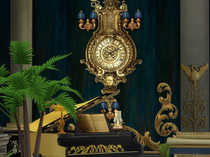 Sims 4 Boullet Dresser & Wall Clock at Anna Quinn Stories