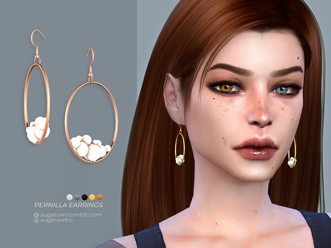 Sims 4 Pernilla earrings by sugar owl at TSR