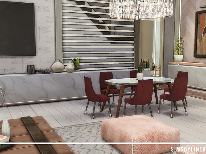 Sims 4 Contemporary Living Room by SIMSBYLINEA at TSR