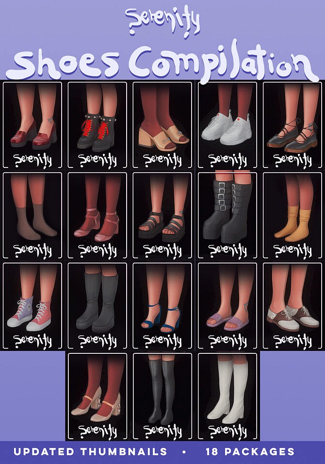 Sims 4 Shoes Compilation at SERENITY