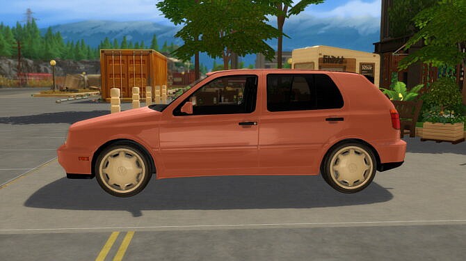 Sims 4 1996 Volkswagen Golf MkIII Harlequin at Modern Crafter CC