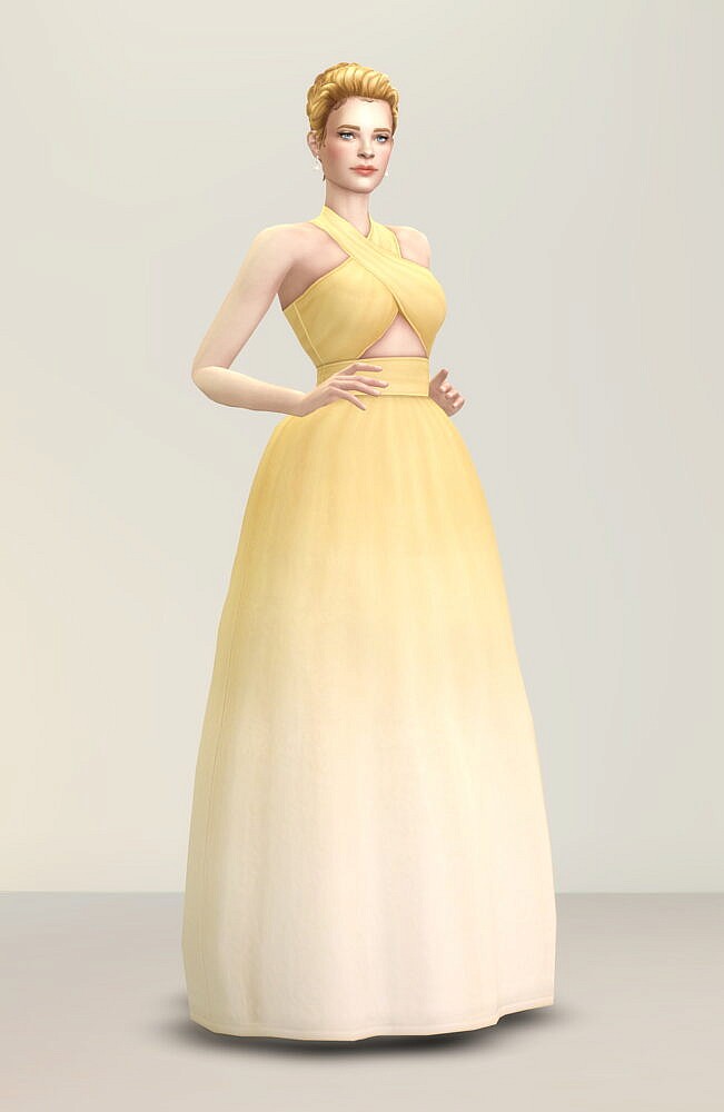 Sims 4 Bloom Gown 1 at Rusty Nail