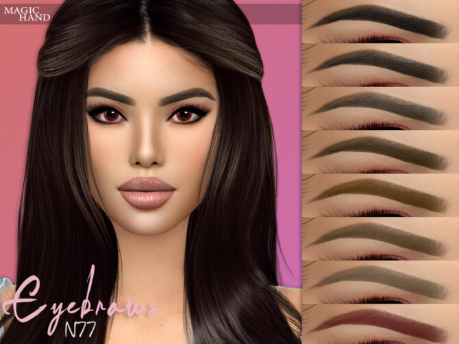 Sims 4 Eyebrows N77 by MagicHand at TSR