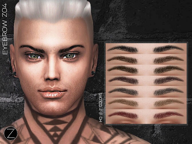 Sims 4 EYEBROW Z04 by ZENX at TSR