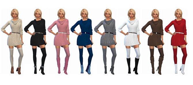 Sims 4 EP06 SWEATER DRESS at Sims4Sue