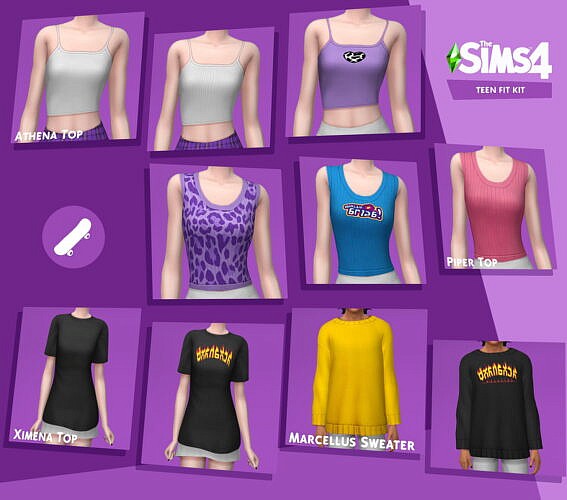 TEEN FIT KIT at Vikai » Sims 4 Updates