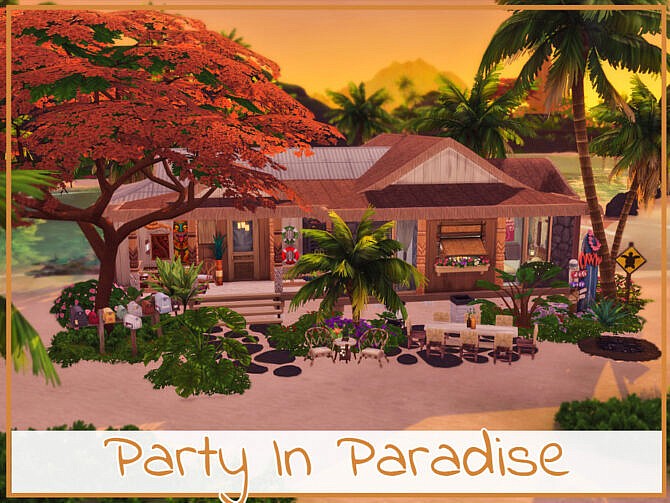 Sims 4 Party In Paradise house by simmer adelaina at TSR