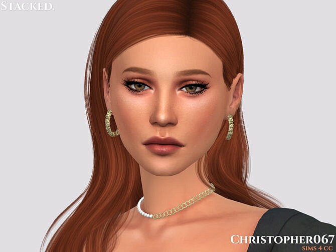 Sims 4 Stacked Earrings by Christopher067 at TSR