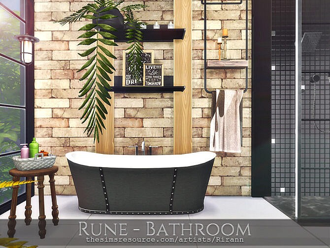 Sims 4 Rune Bathroom by Rirann at TSR
