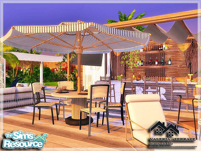 Sims 4 VALERIA Terrace by marychabb at TSR