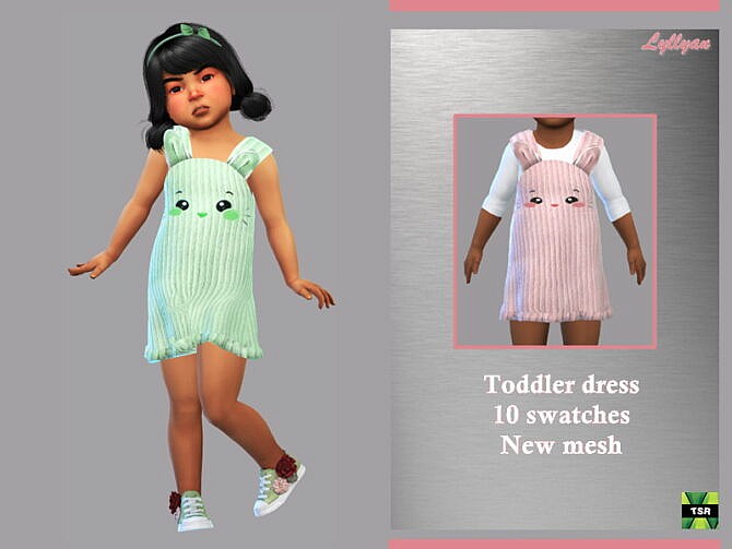 Sims 4 Toddler dress Clarissa by LYLLYAN at TSR