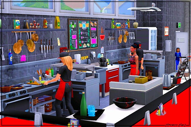 Sims 4 The Mainline restaurant at Strenee Sims