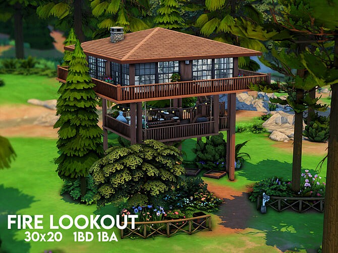 Sims 4 Fire Lookout by xogerardine at TSR