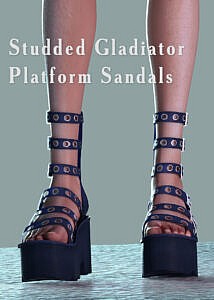 Studded Gladiator Platform Sandals